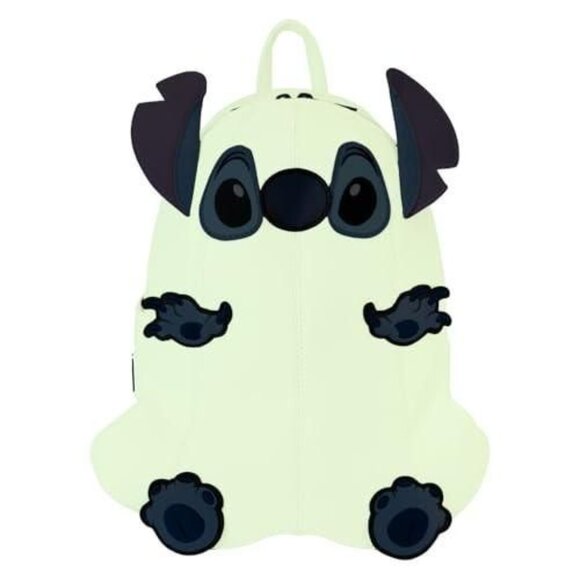 Loungefly Disney Stitch Ghost Costume Glow Figural Mini Backpack - Picture 2 of 5